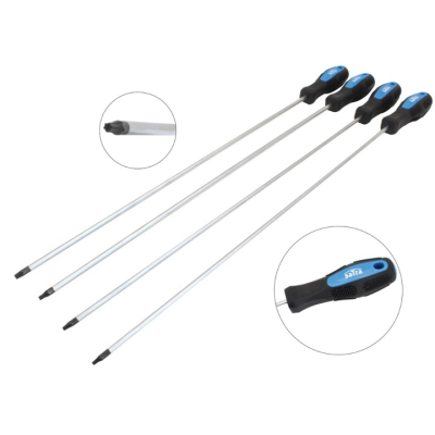 Набор удлиненных отверток TORX L- 450мм T15, T20, T25, T30 SATRA S-4SST