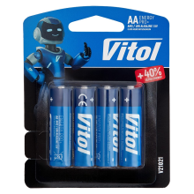 Батарейка vitol v21021 блістер лужна lr06 AA («пальчикова»)