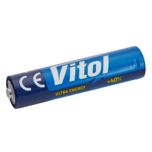 Батарейка vitol v21022 блістер лужна LR03 («мізинчикова») AAA