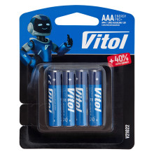 Батарейка vitol v21022 блістер лужна LR03 («мізинчикова») AAA