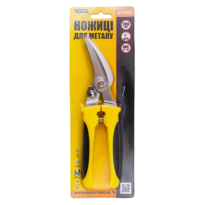 Ножиці для металу універсальні 200 мм лівий різ MASTERTOOL 01-0400 Ножиці для металу універсальні 200 мм лівий різ MASTERTOOL 01-0400