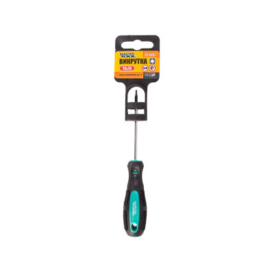 Викрутка магнітна TORX T6х75 мм ручка з покриттям TPR MASTERTOOL 49-0067 Викрутка магнітна TORX T6х75 мм ручка з покриттям TPR MASTERTOOL 49-0067