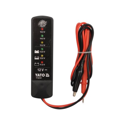 Тестер напруги акумуляторів 12 В YATO YT-83101