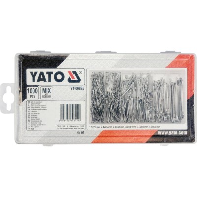 Шплинты прямые YATO 1000 шт YT-06885