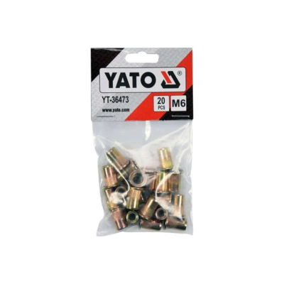 Нитогайка стальная YATO М6 х 15 мм 20 шт YT-36473