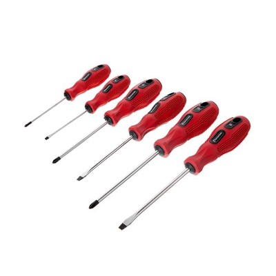 Набор отверток 6ед. (SL3x75,SL5x100,SL6x125,PH0x75,PH1x100,PH2x125) Cr-V, Ergo-design Intertool VT-2005