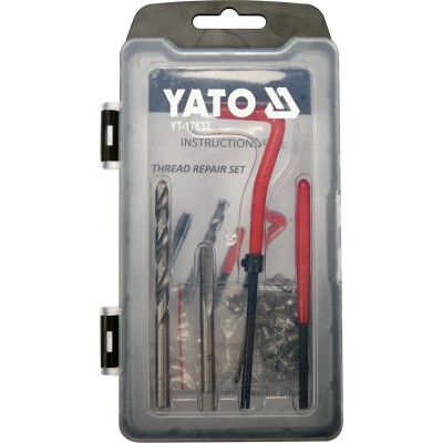 Набор для ремонта резьбы YATO М6 x 1.0 мм HSS 4241/4341 30 шт YT-17632