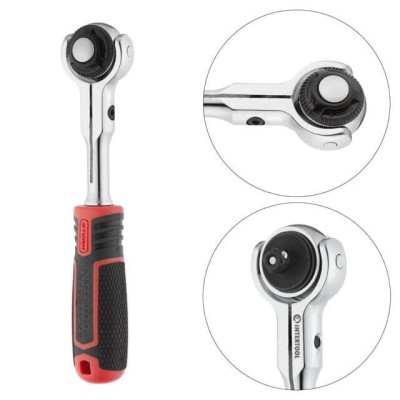 Рукоятка с храповым механизмом поворотная, 72 зуба 1/4", Cr-V STORM Intertool ET-8007