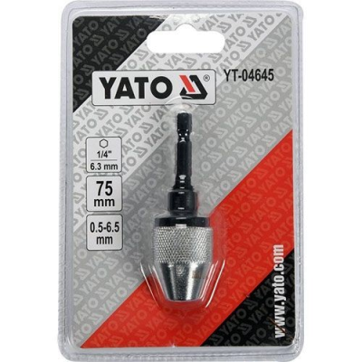 Патрон для дрели YATO HEX-1/4" Ø0.5-6.5 мм 75 мм YT-04645