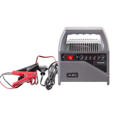 Устройство зарядное для аккумуляторов 6/12 В, до 6 А, 10-60 Ач, светодиодная индикация, с трансформатором Intertool AT-3012