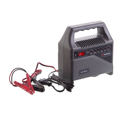 Устройство зарядное для аккумуляторов 6/12 В, до 6 А, 10-60 Ач, светодиодная индикация, с трансформатором Intertool AT-3012