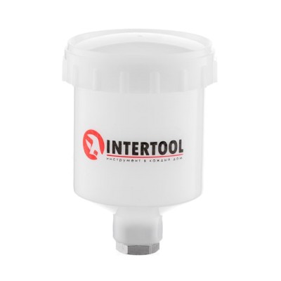 Бачок пластиковий для HVLP міні з внутрішнім різьбленням M14x1, 125мл Intertool PT-1900