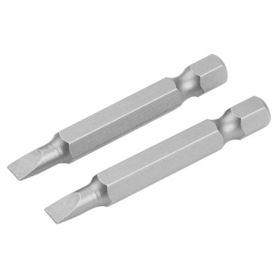 Биты S2 прямой шлиц 6.5х1.2х50 мм, 2 шт блистер Tolsen 20307