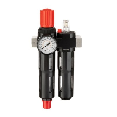 Блок підготовки повітря 1/4", 5мкм, 850 л/хв, метал, професійний Intertool PT-1435