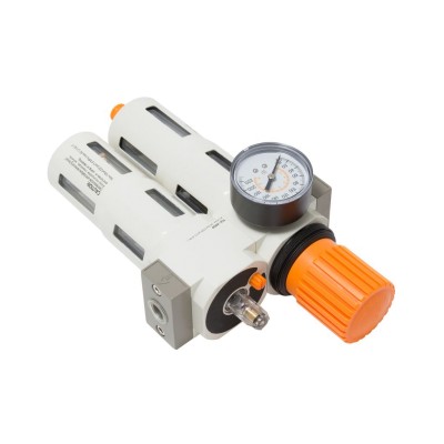 Блок підготовки повітря "Profi" 3/8" (фільтр-регулятор + лубрикатор) (пропускна здатність: 2000 л/хв, 16bar, температура повітря: 0 ° до 60 °, 5мк) ROCKFORCE RF-7004038