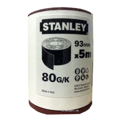 Бумага шлифовальная STANLEY 93 мм х 5 м P80 STA31411-XJ Бумага шлифовальная STANLEY 93 мм х 5 м P80 STA31411-XJ