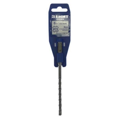 Бур SDS-Plus 6х160мм с 4-мя режущими кромками Бур SDS-Plus 6х160мм с 4-мя режущими кромками