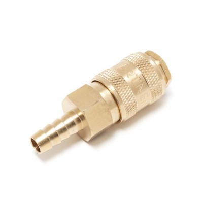 Быстроразъем пневматический с клапаном "елочка" 10мм (латунь) Partner BSE1-4SH