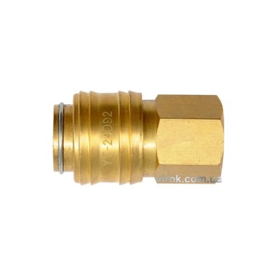 Швидкознімне латунне з'єднання YATO 1/4" із зовнішнім різьбленням 1/4" YT-24092