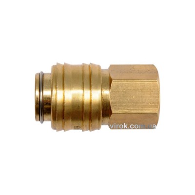 Швидкознімне латунне з'єднання YATO 1/4" із зовнішнім різьбленням 3/8" YT-24093