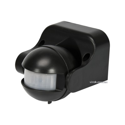 Датчик руху чорний VOREL 1200 Вт 12 м 180° 83120