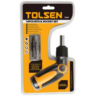 Держатель бит храповой с наклоном 14 бит Tolsen 20040