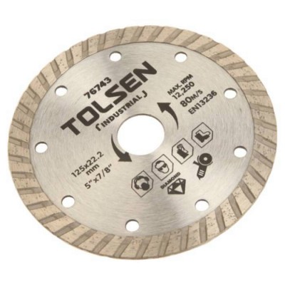 Диск алмазный турбо 125×22.2 мм Tolsen 76743