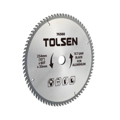 Диск пильный с ТВС напайками по алюминию 305 мм. Tolsen 76570