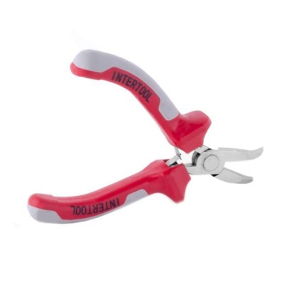 Довгогубці вигнуті 115мм, прецизійні, комбіновані рукоятки Intertool NT-0103