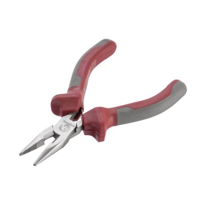 Довгогубці прямі 115мм, прецизійні, комбіновані рукоятки Intertool NT-0102