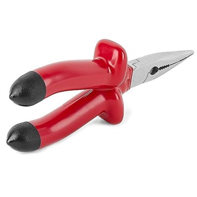 Довгогубці прямі 160мм, діелектричні, CrV 6150 Intertool NT-0326