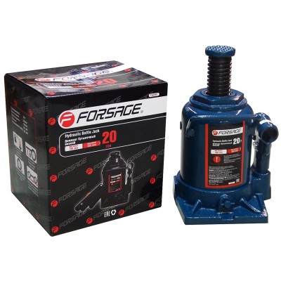 Домкрат бутылочный 20т низкий с клапаном (h min 190мм, h max 335мм) Forsage F-T92007 Домкрат бутылочный 20т низкий с клапаном (h min 190мм, h max 335мм) Forsage F-T92007
