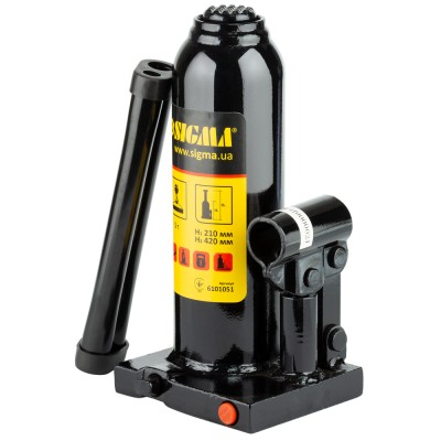 Домкрат гідравлічний пляшковий 5т H 210-420мм SIGMA 6101051