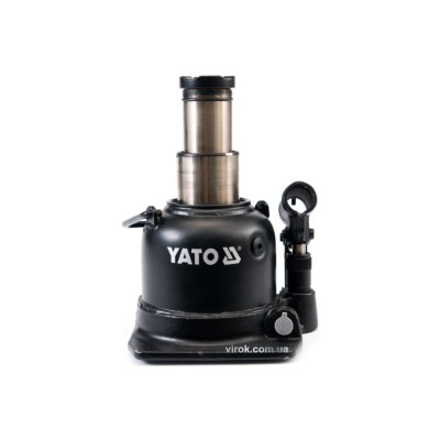 Домкрат гидравлический бутылочный с двойным штоком YATO 10 т 125-225 мм YT-1713