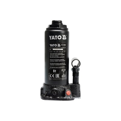 Домкрат гидравлический бутылочный YATO 8 т 230-457 мм YT-17003