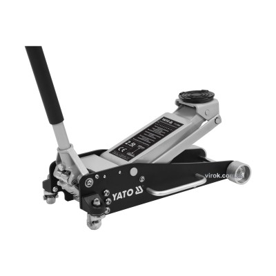 Домкрат гидравлический подкатной алюминиевый низкопрофильный YATO 2.5 т 100-465 мм YT-17205