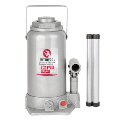 Домкрат "стовпчик" одноштоковий 30т, 285-465 мм Intertool GT0029