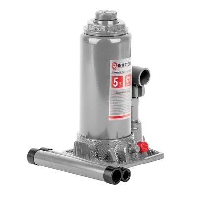 Домкрат "стовпчик" одноштоковий 5т, 200-385 мм, в пластиковому кейсі Intertool GT0053