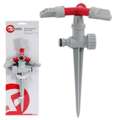 Дощувач круговий з головкою, що обертається на милиці. PP, ABS Intertool GE-0054