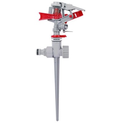 Дощувач пульсуючий з повною або частковою зоною поливу на милиці, коло/сектор поливу до 12м Brass, Zinc alloy Intertool GE-0053