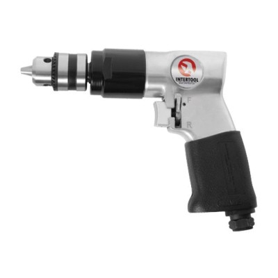 Дриль пневматичний з реверсом патрон 1.5-10мм, 3/8 Intertool PT-0902