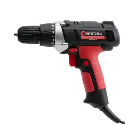 Дриль-шуруповерт електричний 400 Вт, 0-800 об/хв, 0.8-10 мм, maкс. 20 Nm Intertool WT-0103