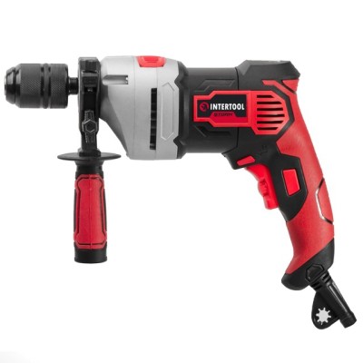 Дриль ударний 900Вт, 0-2800об/хв, 1.5-13мм, метал. корпус редуктора, швидкозатискний патрон Intertool WT-0119