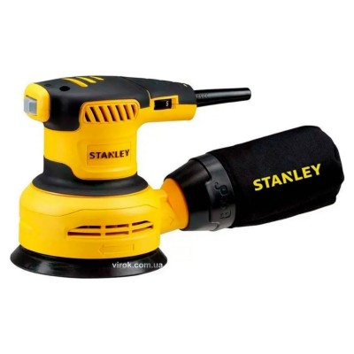 Эксцентриковая шлифмашина STANLEY 300 Вт 125 мм 13000 об/мин 2.5 мм SS30 Эксцентриковая шлифмашина STANLEY 300 Вт 125 мм 13000 об/мин 2.5 мм SS30