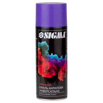 Эмаль аэрозольная акриловая 400мл RAL 4005 фиолетовый глянец SIGMA 2737131 Эмаль аэрозольная акриловая 400мл RAL 4005 фиолетовый глянец SIGMA 2737131