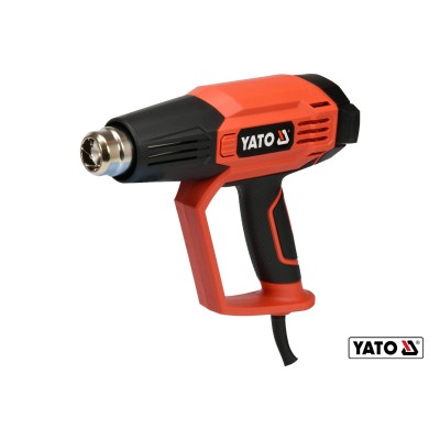 Фен технический YATO 1.6 кВт 50-650°C 250-500л/мин 2 режима + 5 насадок YT-82296