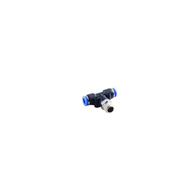 Фитинг Т-образный для пластиковых трубок 6мм с наружной резьбой 1/8" ROCKFORCE RF-SPB06-01 Фитинг Т-образный для пластиковых трубок 6мм с наружной резьбой 1/8" ROCKFORCE RF-SPB06-01