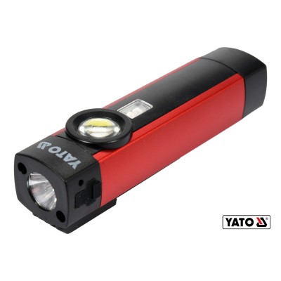 Фонарь светодиодный аккумуляторный YATO Li-Ion 3.7 В 2 Ач 5 Вт 3 режима: УФ/200/300 лм YT-08580