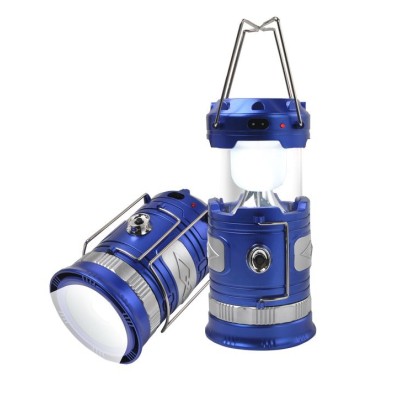 Ліхтар трансформер світлодіодний акумуляторний Blue (1 LED+6 LED, зарядка 220V + сонячна батарея) Forsage F-RF-D017(blue)
