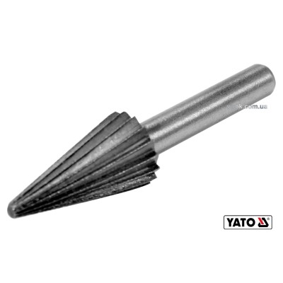 Фреза конусная по металлу YATO ?13 x 25/55 мм HSS 4241 хвостовик- ?6 мм YT-61718